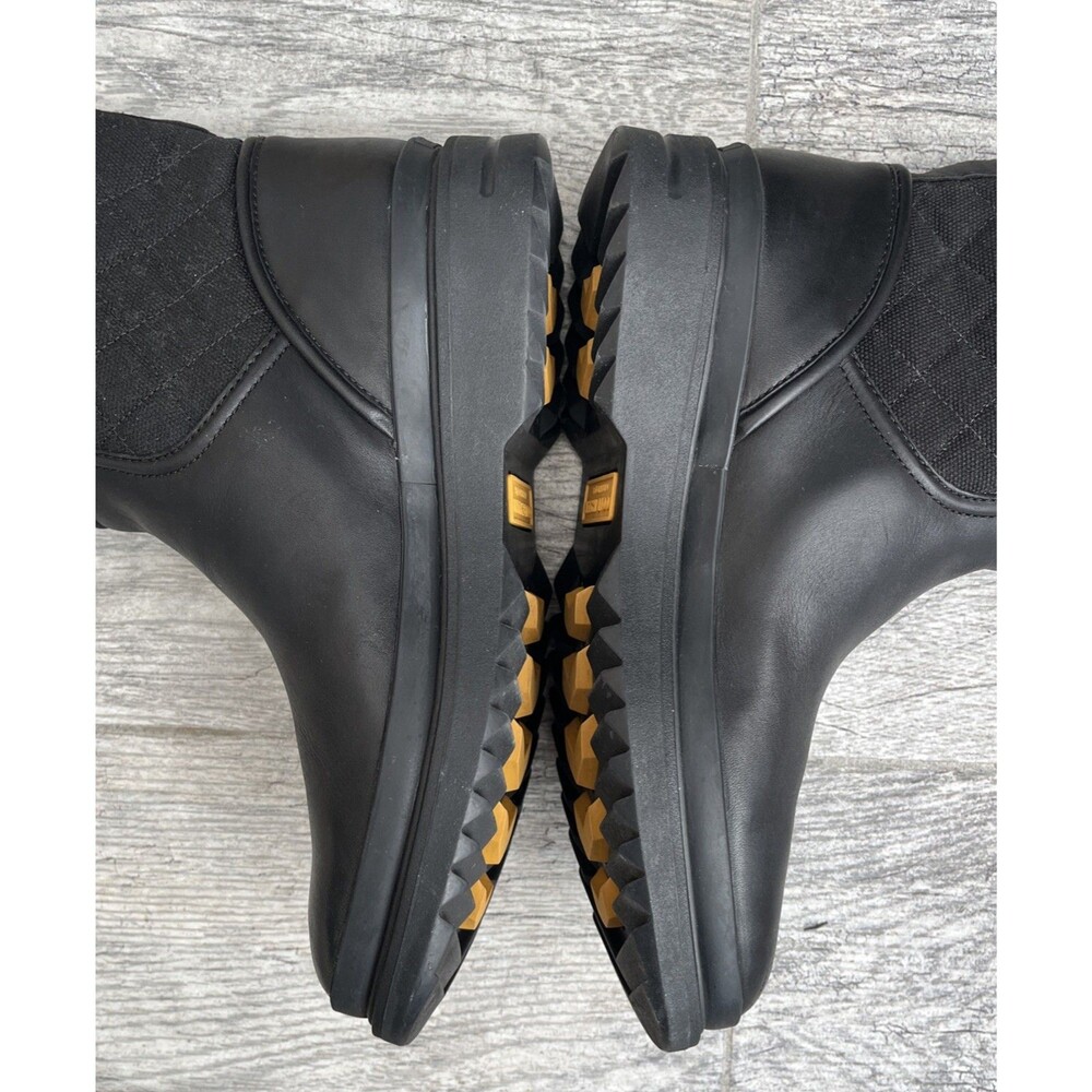 Cole Haan Quilted Women’s Pull  On Mid-Calf Boots Black Leather 7.5 Waterproof - Picture 8 of 13